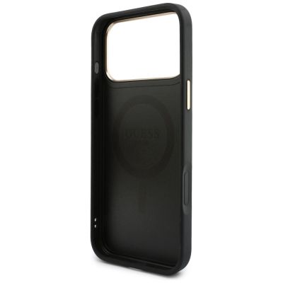 7. Guess 4G Hülle mit MagSafe-Portemonnaie für iPhone 18 Pro Max / 17 Pro Max – Schwarz