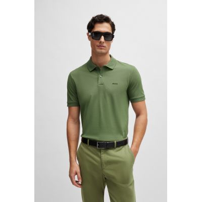 4. BOSS Pallas Open Green Regular Fit Herren Poloshirt (50468301-381)