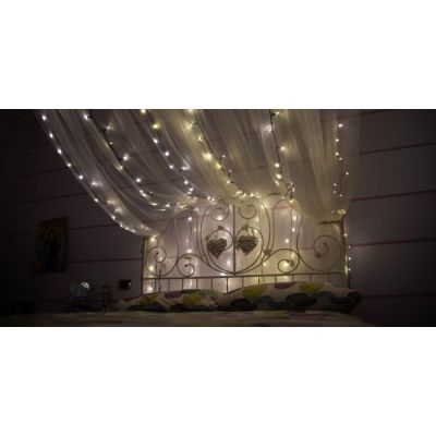 7. Twinkly Strings – 250 RGB+W Lichterkette, transparentes Kabel, Steckertyp F