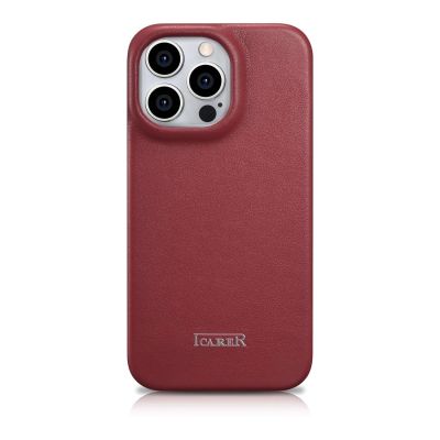 3. iCarer CE Premium Leather Folio Case iPhone 14 Pro Max Magnetic Flip Cover MagSafe Rot (WMI14220716-RD)
