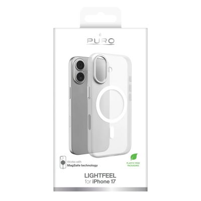 2. Puro Lightfeel iPhone 17 Hülle, kompatibel mit MagSafe – Transparent und Weiß