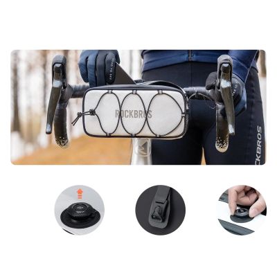 6. Rockbros TL001 ROAD TO SKY 1,9L Lenkertasche, wasserdicht – Weiß