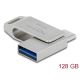 5. DeLOCK USB-C- + Typ-A-USB-Stick 5 Gbps 128 GB – Metallgehäuse