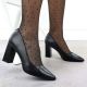 7. Schwarze Pumps mit spitzer Zehenpartie, schwarze Sergio Leone PB216