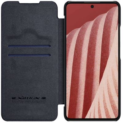 4. Nillkin Qin Lederholsterhülle für Samsung Galaxy A73 schwarz