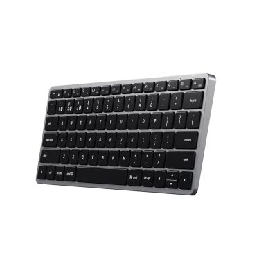 3. Satechi Slim X1 Tastatur – Bluetooth-Tastatur für bis zu drei USB-C-Geräte, US (Space Gray)