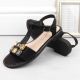 7. Bequeme Sandalen mit Zirkonen S.Barski W OLI261A schwarz