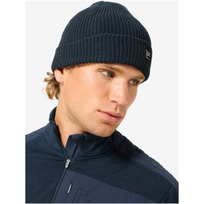 SUPER.NATURAL Merino Basic Beanie Mütze, marineblau, ONE SIZE one size