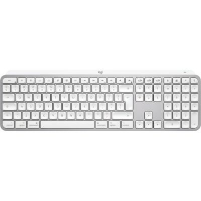 2. Logitech Master MX Keys S für Mac Tastatur Office RF Wireless + Bluetooth QWERTY American International Aluminium, Weiß