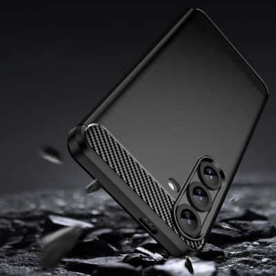4. Carbon Case Silikonhülle für Samsung Galaxy S25+ - schwarz