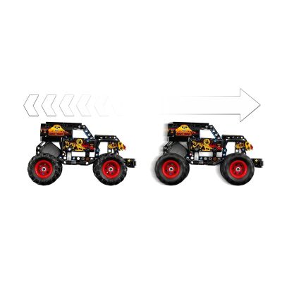 6. LEGO Technic 42219 Monster Jam Grave Digger Feuer und Eis
