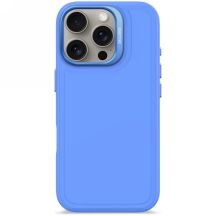 Decoded Antimicrobial Silicone Stacks Backcover Case mit MagSafe für iPhone 16 Pro – Blau