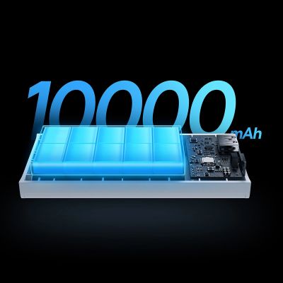 17. Baseus Adaman2 Powerbank mit Digitalanzeige 2x USB-A / 1x USB-C 10000mAh 30W - Weiß