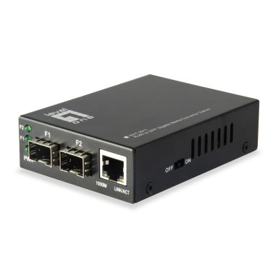 LevelOne GVT-2011 - Medienkonverter - GigE - 10Base-T, 100Base-TX, 1000Base-T, 1000Base-X - RJ-45 / SFP (mini-GBIC)