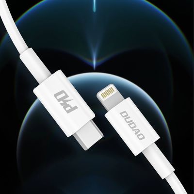 6. Dudao L6X USB-C - Lightning PD 20W 1m Kabel - Weiß