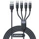 Joyroom Multi-Use Series S-A18 4in1 USB-A - USB-C / USB-C / Lightning / Micro-USB-Kabel 1,2 m - Schwarz