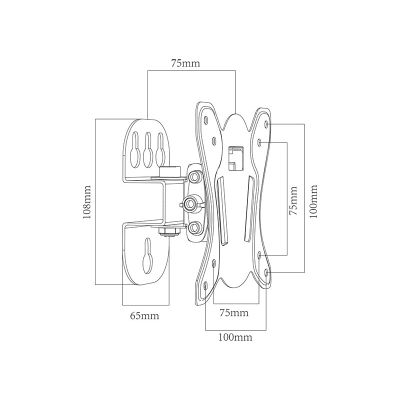 6. BLOW 76-854# Monitorhalterung (Wandmontage, neigbar; 10" - 27"; max. 20 kg)