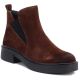 5. Damen-Ankle-Boots aus Leder mit Blockabsatz, braun, Vinceza 133128