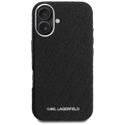3. Karl Lagerfeld FW Stamped Karl MagSafe iPhone 16 Hülle - Schwarz