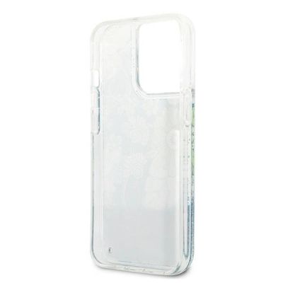 7. Guess GUHCP13XLFLSN iPhone 13 Pro Max 6,7" grün/grüne Hardcase Flower Liquid Glitter