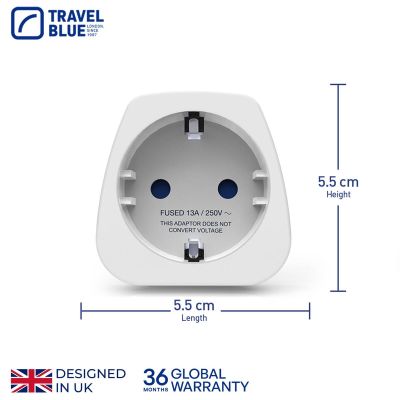 4. TRAVEL BLUE Reiseadapter SCHUCKO -> USA