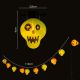 4. Halloween-Totenkopfgirlande mit 10 LEDs