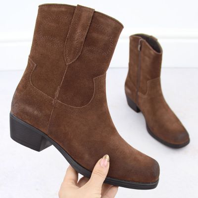 Braune Damen-Cowboystiefel aus Leder, Sergio Leone BT284-S