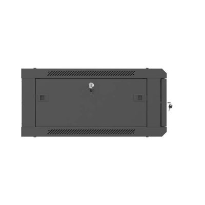 4. LANBERG Wandregalschrank 19" 4U 600X600 Schwarze Metalltür (Bausatz)