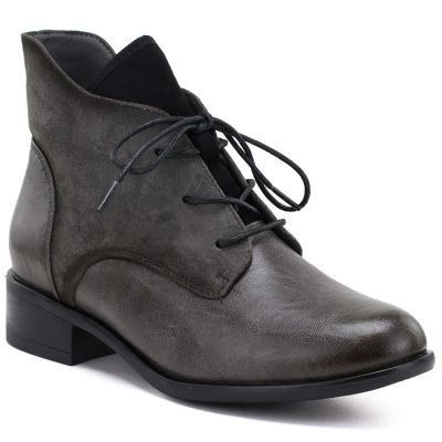 5. Gefütterte Damen-Ankle-Boots, grau, Jezzi ASA198-15