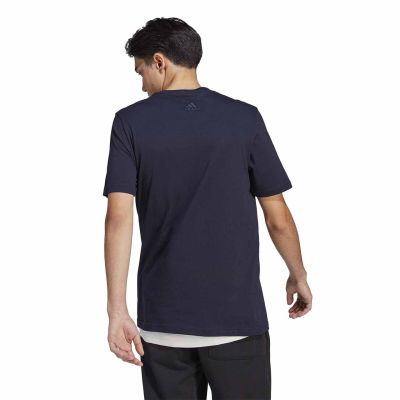 8. adidas Essentials Single Jersey Linear Logo-T-Shirt mit Stickerei M IC9275