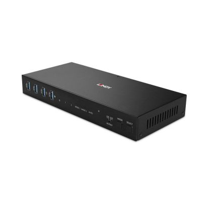 5. Lindy 2-Port HDMI 4K60 USB3.0 Dual-Head KVM-Switch