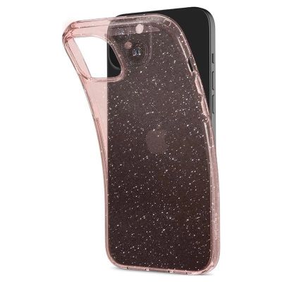 10. Spigen Liquid Crystal Glitter Hülle für iPhone 15 Plus – rosa und transparent