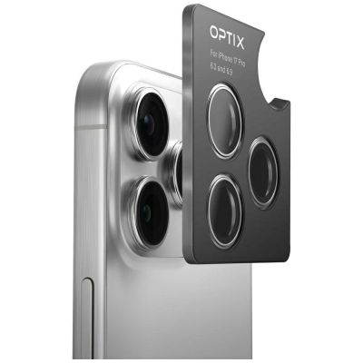 2. Uniq Optix Aluminium-Kameraschutz für iPhone 17 mit Applikator – Lila