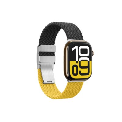 7. 2er-Set AmazingThing Blend Band für Apple Watch 45/46/49 mm - Gelb-Schwarz/Schwarz