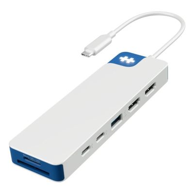 2. HyperDrive Flex Dual 4K HDMI 9-Port Dockingstation, Weiß/Blau | HD4103BUGL | Anzahl der HDMI-Anschlüsse: 2