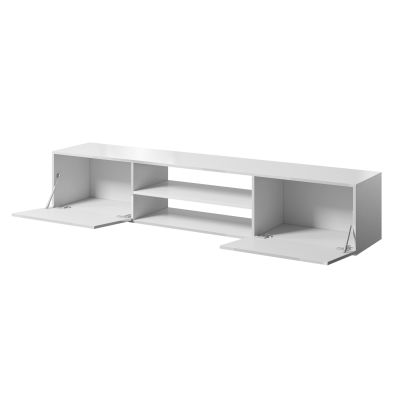 2. TV-Schrank SLIDE 200K 200x40xH37 cm, komplett in Weiß Hochglanz