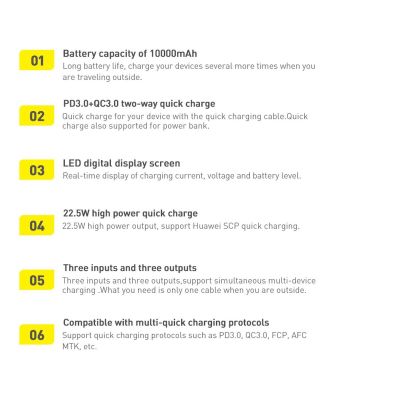 25. Baseus Adaman Metal Power Bank mit Schnellladung 10000 mAh 22,5 W (Overseas Edition 2021) Schwarz