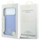 8. Guess MagSafe Hülle mit genarbtem, rundem Strass-Logo für iPhone 18 Pro / 17 Pro – Blau