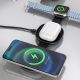 4. Dudao A11S 3-in-1 kabelloses Ladegerät, kompatibel mit MagSafe, für Smartphone, Smartwatch und Kopfhörer – schwarz