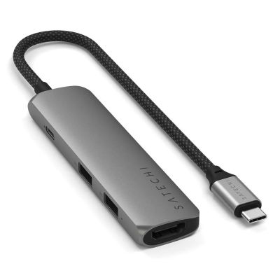 4. Satechi 4-in-1 USB-C Slim Multiport-Adapter 4K (Space Grau)