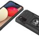 2. Wozinsky Ring Armor Tough Hybrid Case Cover + Magnethalter für Samsung Galaxy A03s schwarz