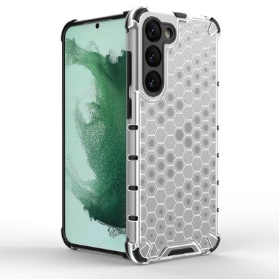 3. Wabenhülle für Samsung Galaxy S23+ gepanzerte Hybridhülle schwarz
