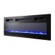 7. EVA TV-Schrank mit Elektrokamin, 180 x 40 x 52 cm, weiß/weiß glänzend