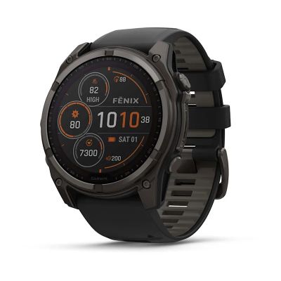25. Garmin Fenix 8 Solar Saphir Titan Carbon Grau DLC Schwarz Uhr