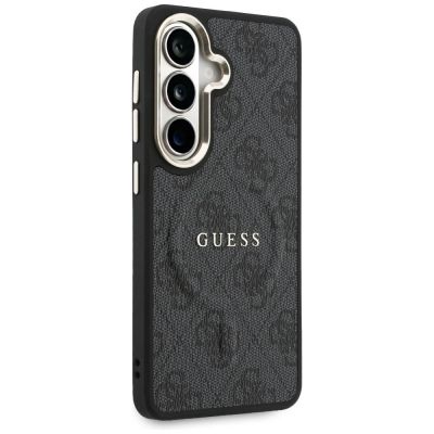 4. Guess 4G Embossed Ring MagSafe Hülle für Samsung Galaxy S26 - Schwarz
