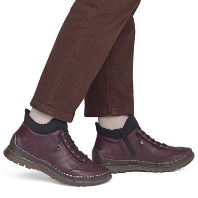 6. Gefütterte Damen-Ankle-Boots, bordeauxrot, Rieker 53650-30