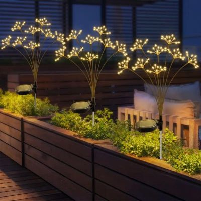 8. Solarlampe Löwenzahnbaum Feuerwerk 72 cm 60 LED