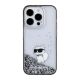 3. Karl Lagerfeld Liquid Glitter Choupette Hülle für iPhone 15 Pro Max – transparent