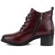 8. Damen-Schnürstiefeletten aus Leder mit hohem Absatz, bordeauxrot, Vinceza EN27-133107