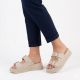 4. Beige Keilsandalen aus Leder, Vinceza 88045